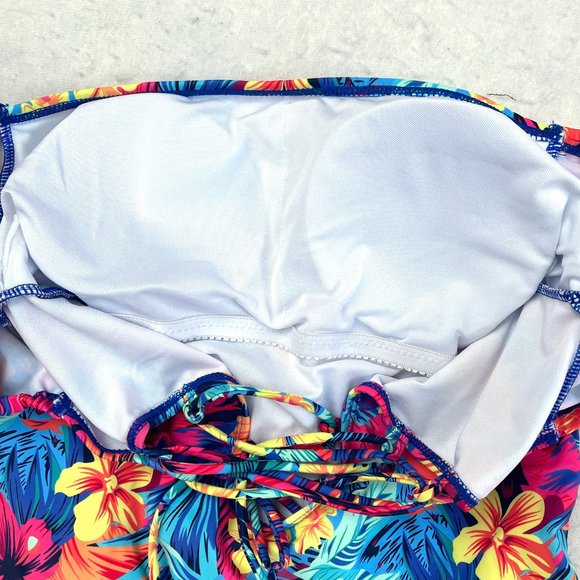 NWOT Shein floral one piece swimsuit/bodysuit XL - Picture 5 of 8